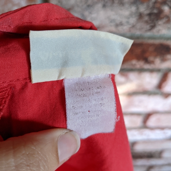 ๐ฌ๏ธ Vintage 80s Red Aqua Sheen Windbreaker XL - Picture 11 of 11